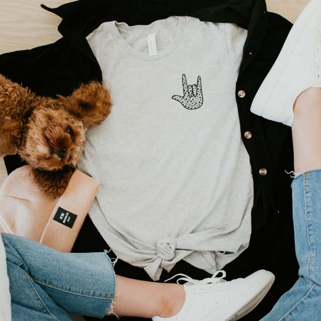 ILY Paws “Pocket” Ash Gray Tee