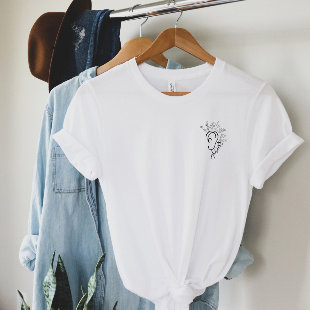 Audiology Wildflowers white Tee