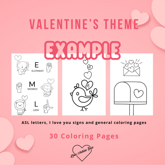 30 Coloring Pages Valentine’s Theme