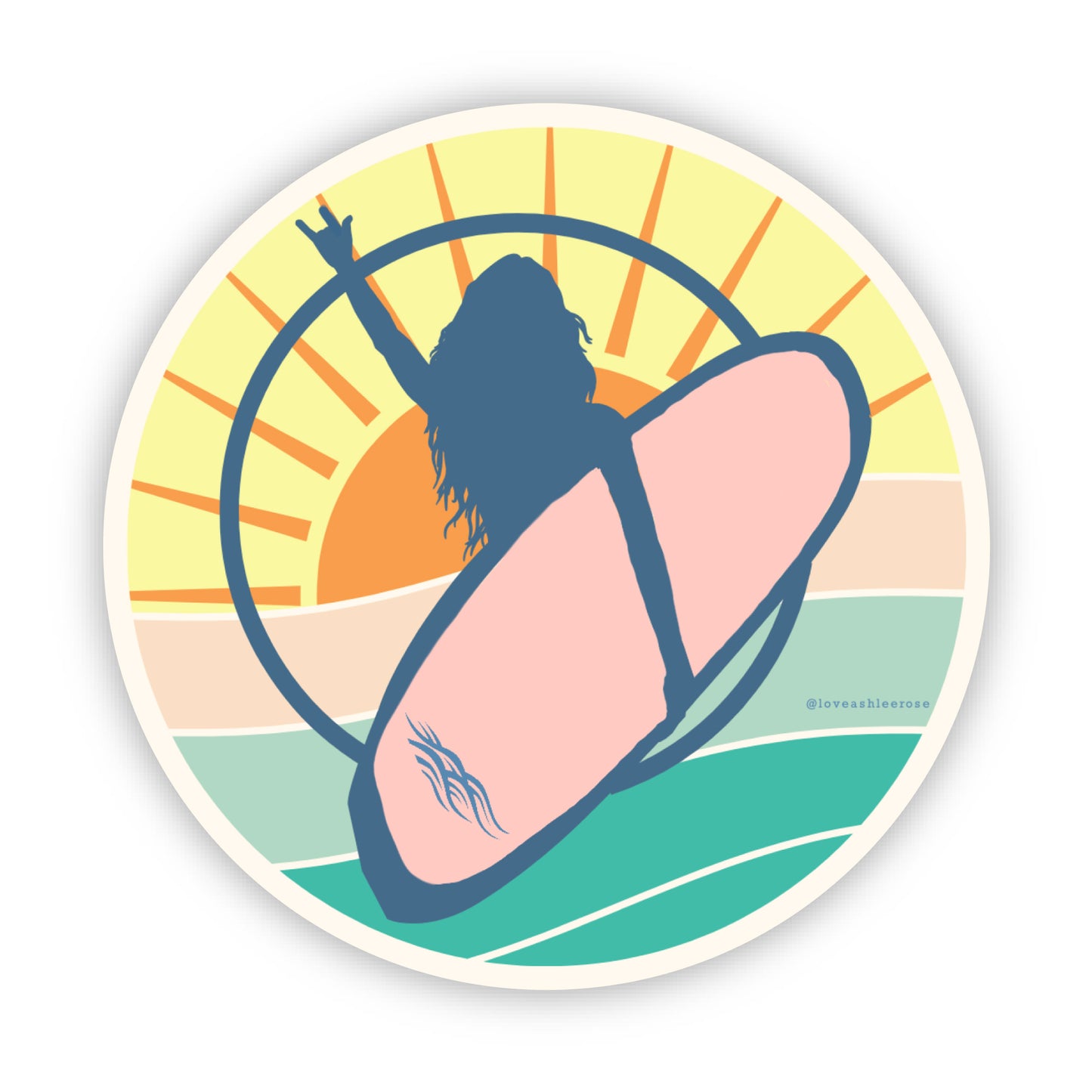 ILY Beach Life Sticker