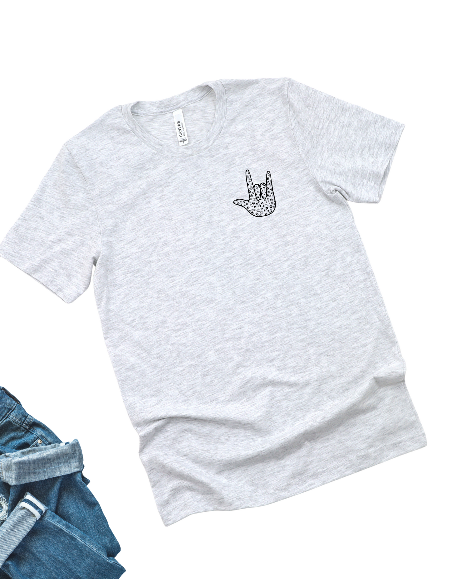 ILY Paws “Pocket” Ash Gray Tee