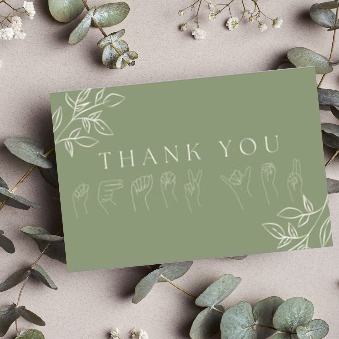 Thank you ASL Insert Cards