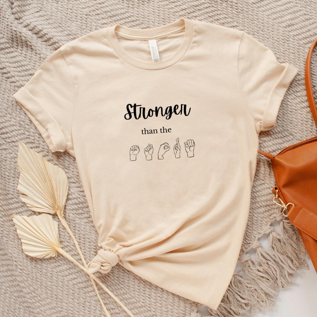 Stronger than the Storm Tan Tee