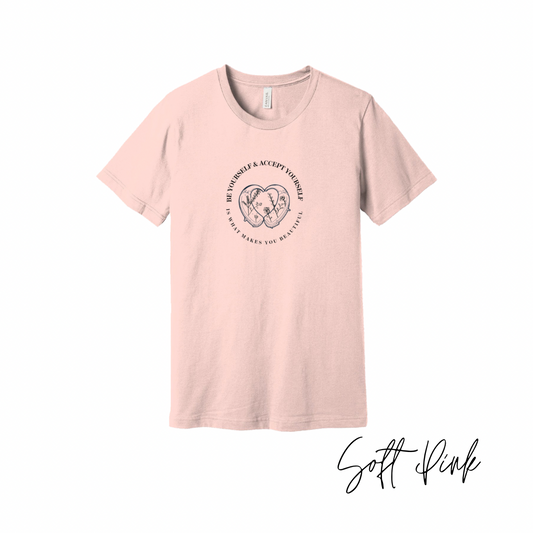 Be Yourself & Accept Yourself Light Pink tee