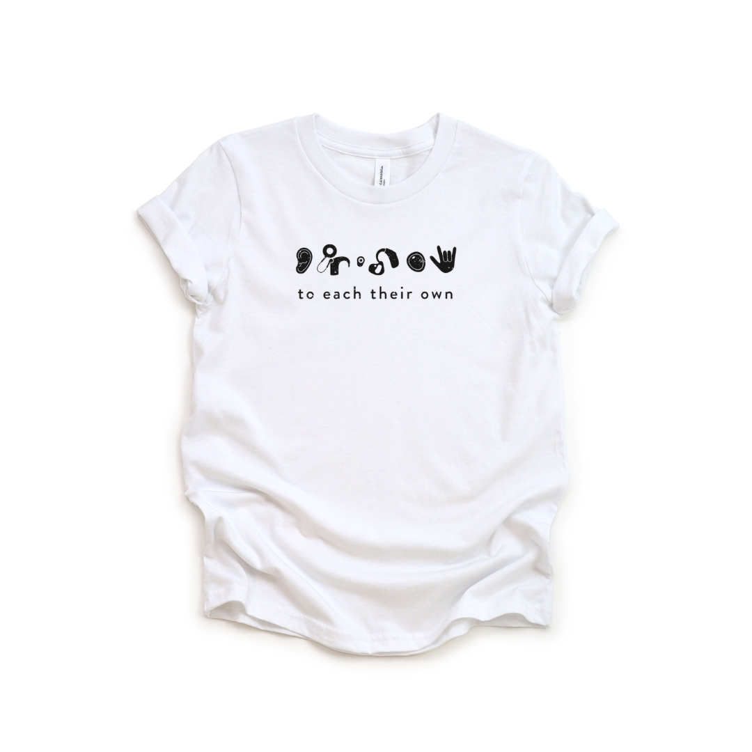 Each Their Own Youth and Toddler White Tee