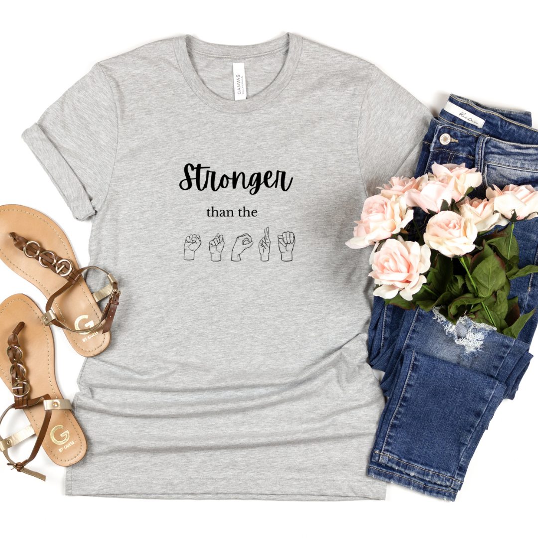 Stronger than the Storm Gray Tee