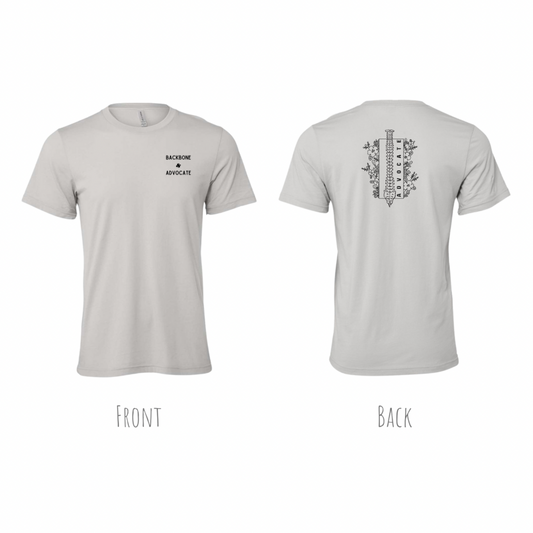Solid Gray Advocate and Back Bone Tee