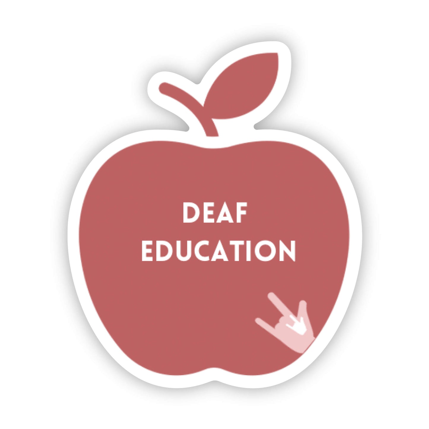 Deaf Education Apple Sticker