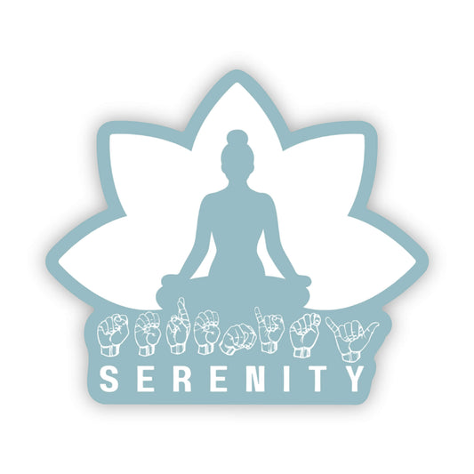 Serenity Blue Yoga Sticker
