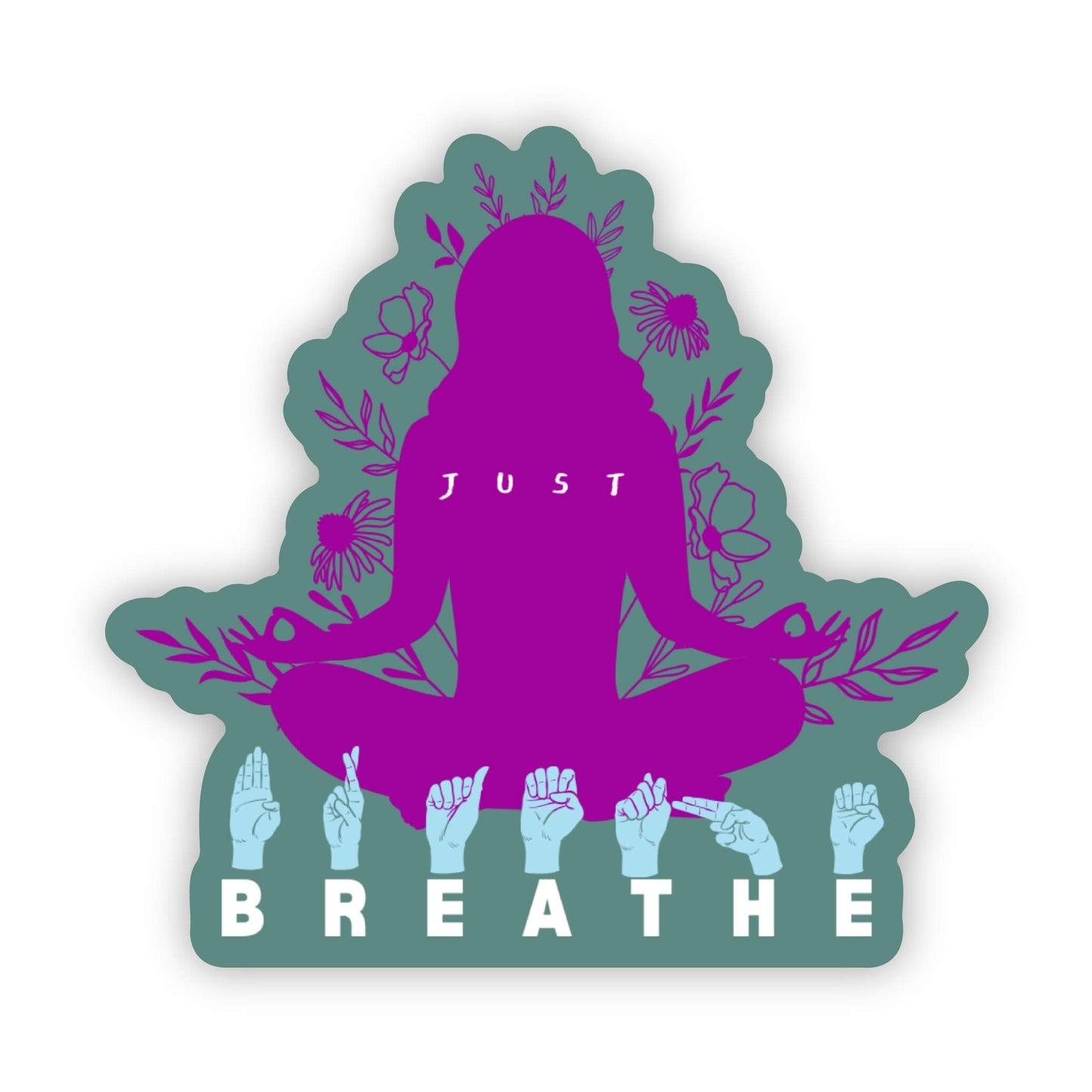 Just Breathe Yoga Sticker