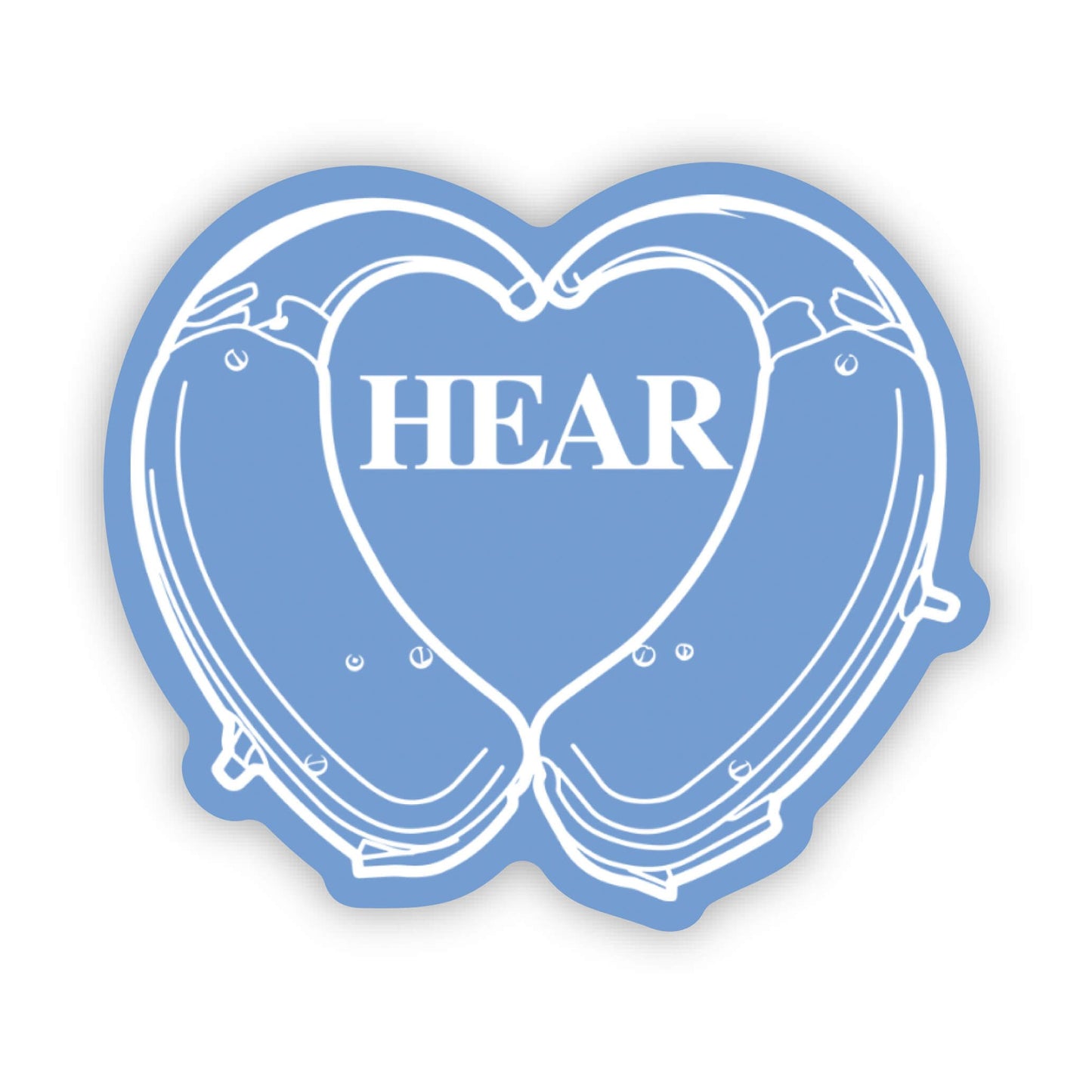 Blue “HEAR” Hearing Aids