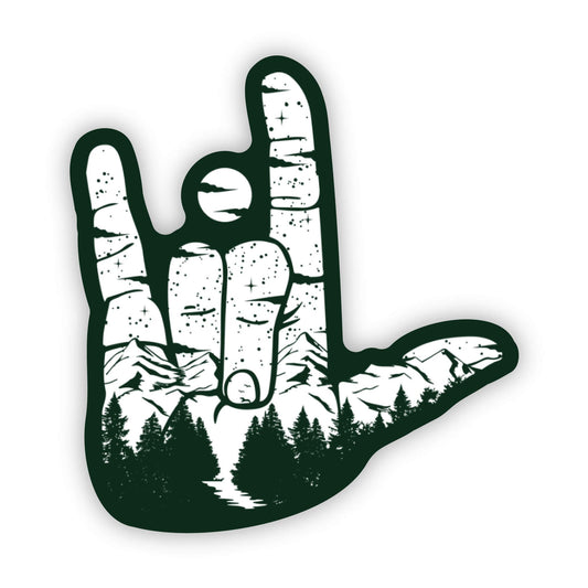 Mountain ILY Green Sticker
