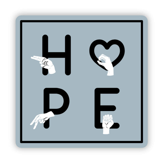 Hope ASL Blue Sticker