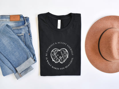 Be Yourself & Accept Yourself Black tee