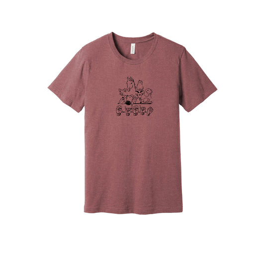 E-I-E-I-O ASL Mauve Tee