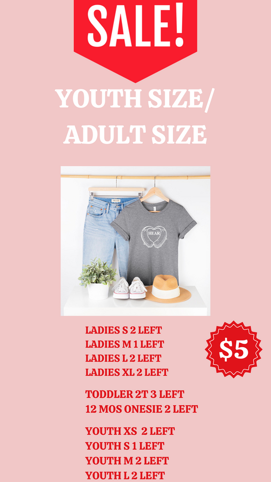 Gray Hear $5 tees