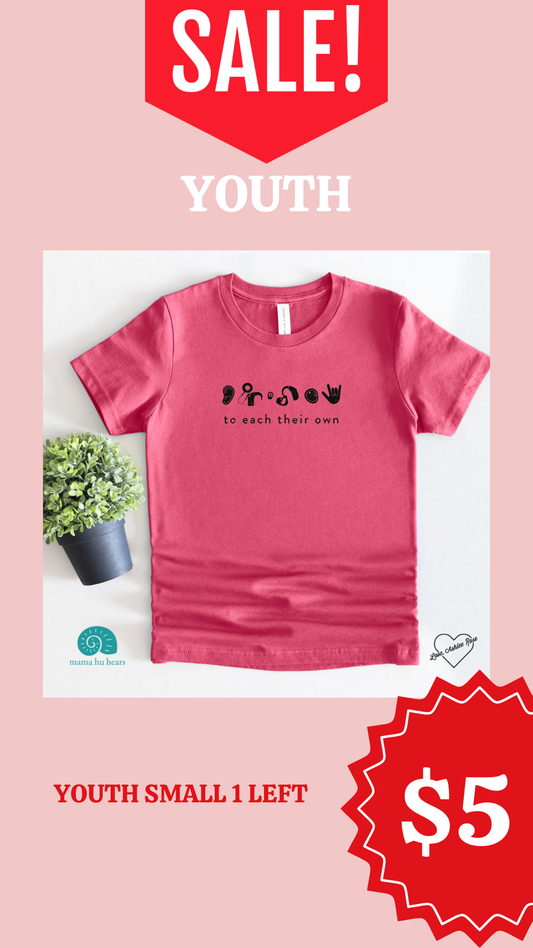 $5 To Each Their Own Youth Small Pink